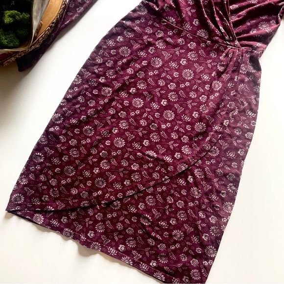 Mata Traders Fair Trade Organic Long Sleeve Wrap Dress | Size Small - Picture 3 of 10